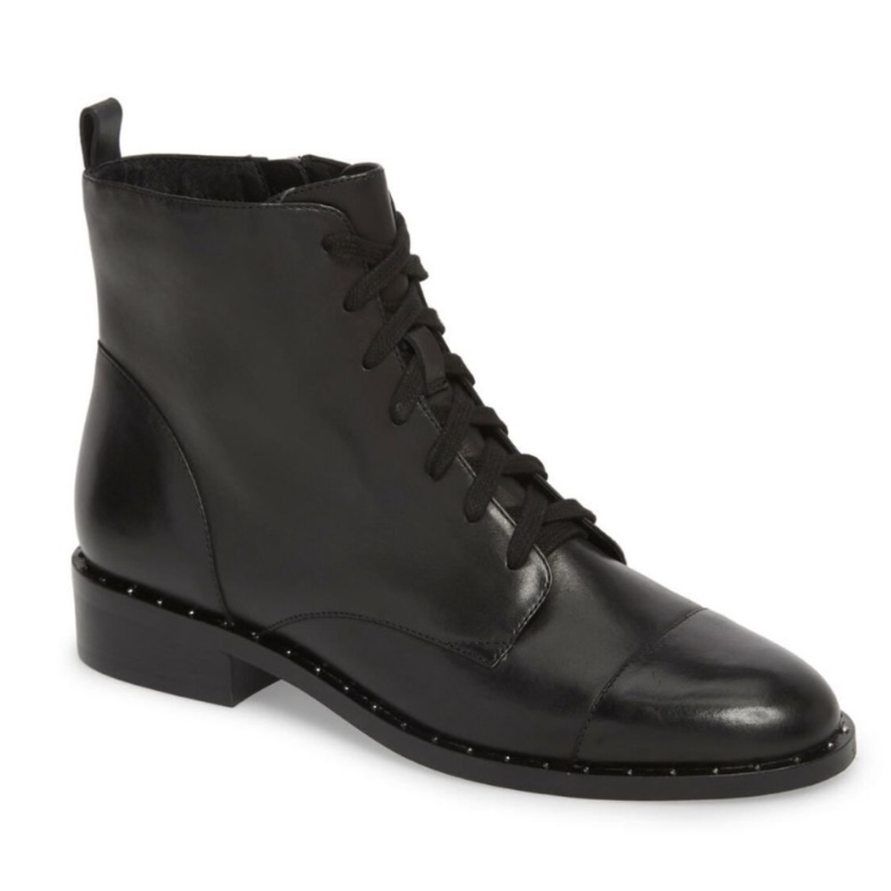 Halogen | Layla Combat Leather Booties